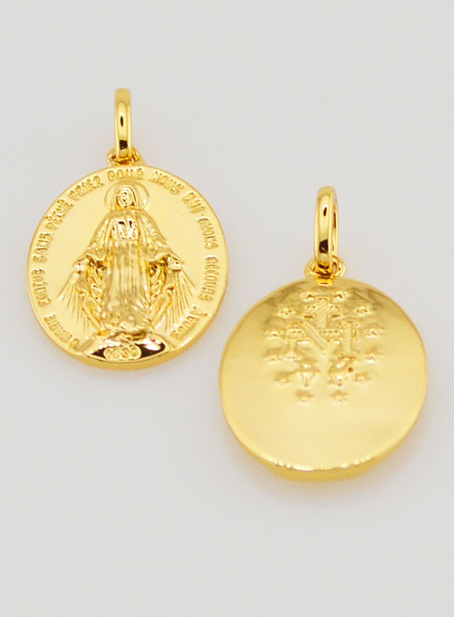 Medalla Milagrosa Acabado Oro 18k - 18mm (pic 2)