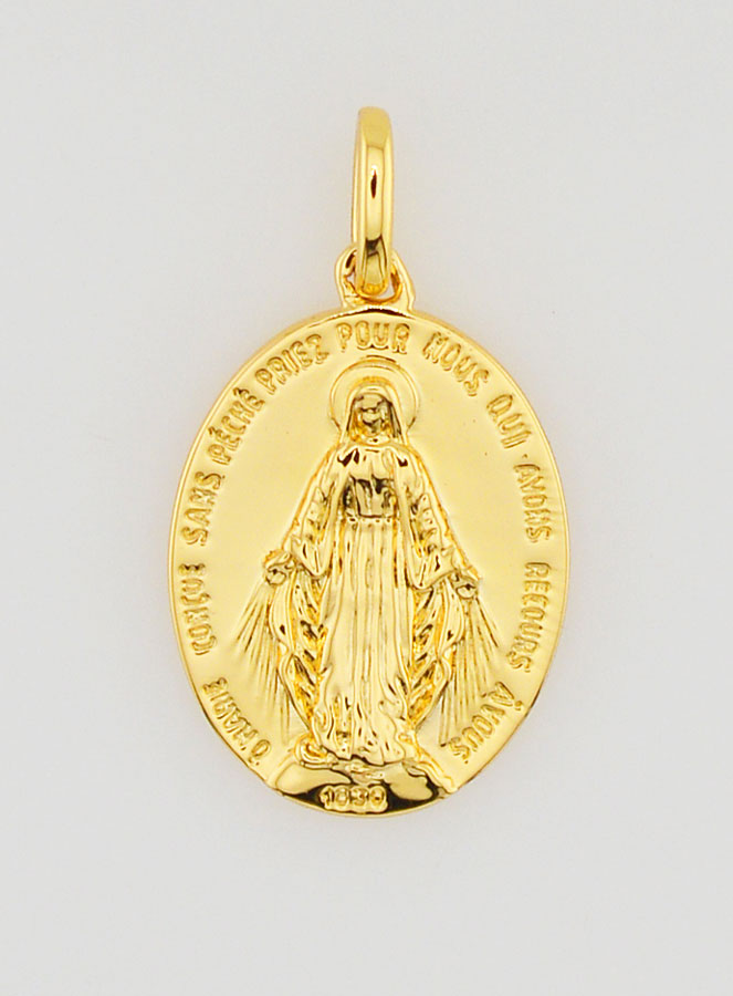 Medalla Milagrosa Acabado Oro 18k - 18mm (pic 3)