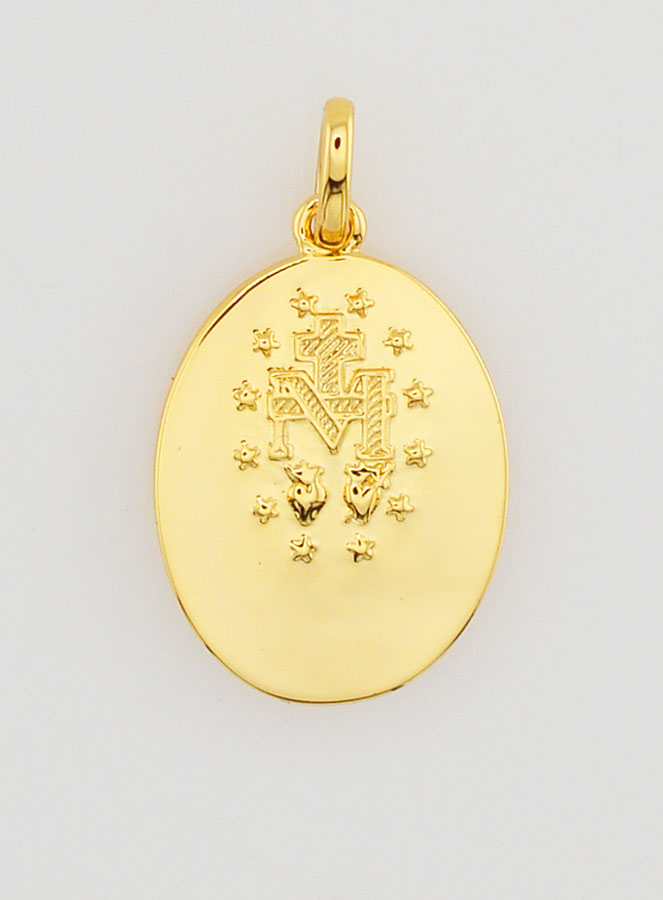 Medalla Milagrosa Acabado Oro 18k - 18mm (pic 4)
