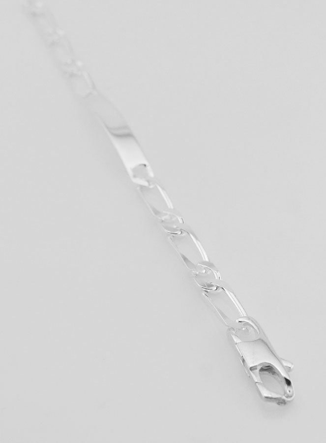 Esclava de Plata para Hombre - Eslabón Figaro 6mm (pic 1)