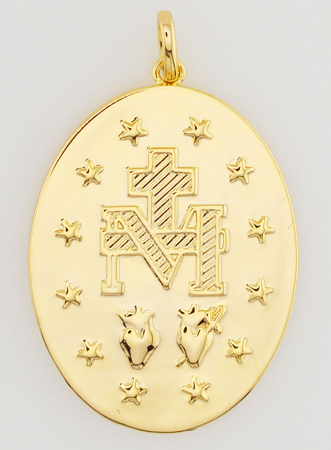 Medalla Milagrosa Acabado Oro 18k - 20 mm (pic 4)
