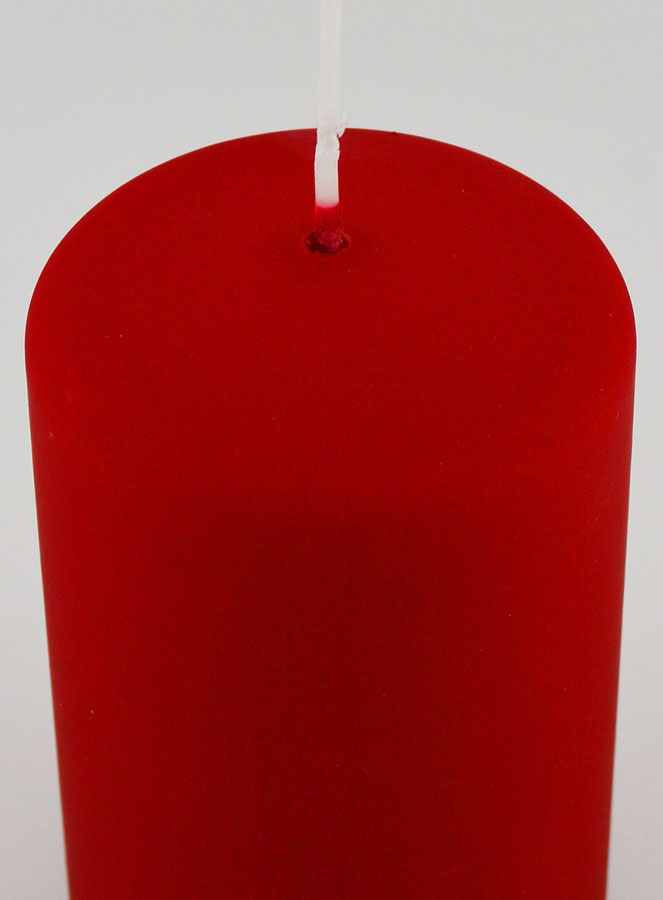 Vela Decorativa Veludo Mate - Vermelha (pic 4)