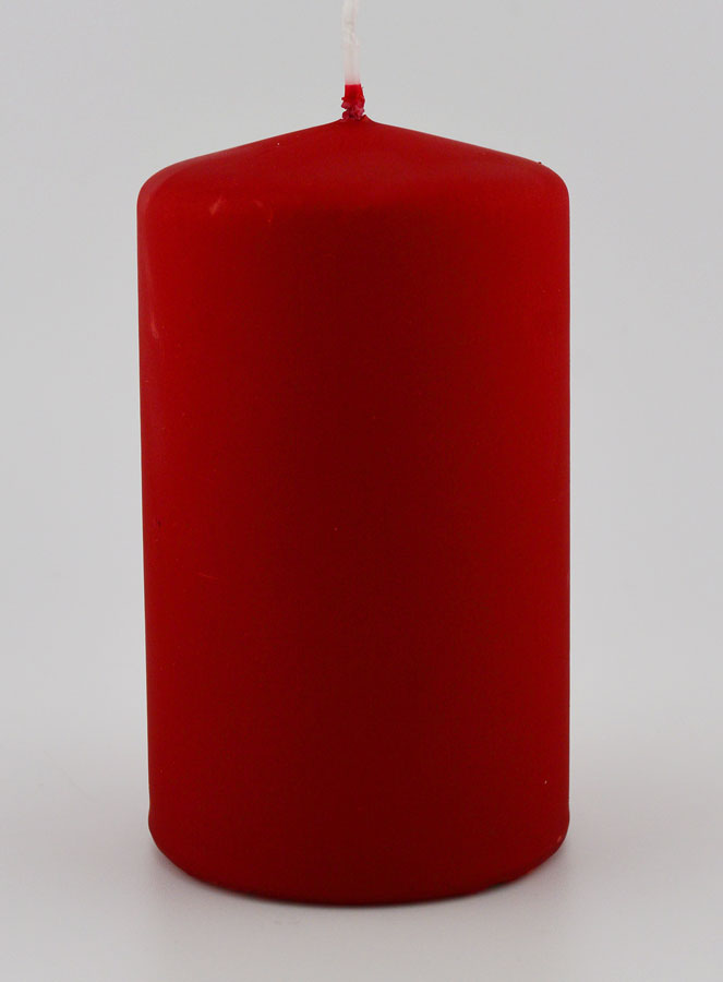 Vela navideña con efecto terciopelo - Roja (pic 1)
