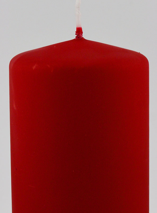 Vela navideña con efecto terciopelo - Roja (pic 3)