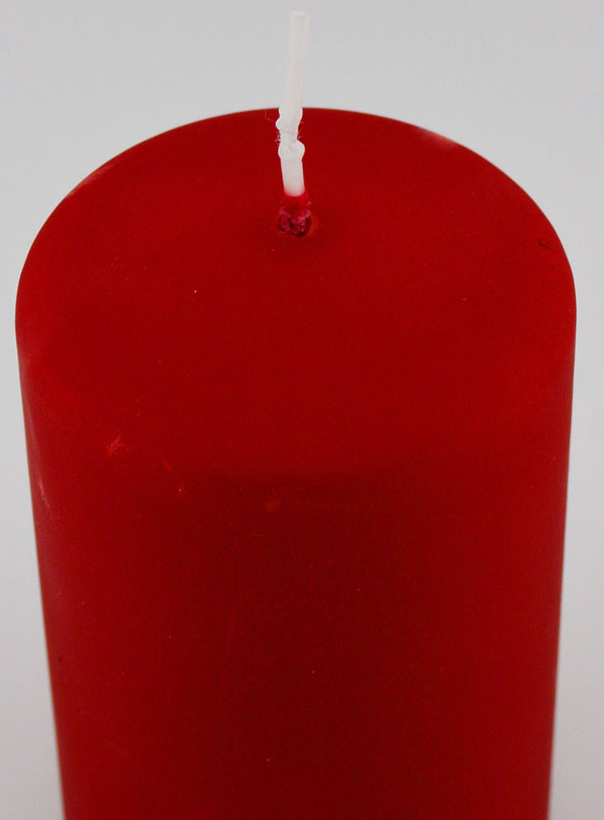 Vela navideña con efecto terciopelo - Roja (pic 4)