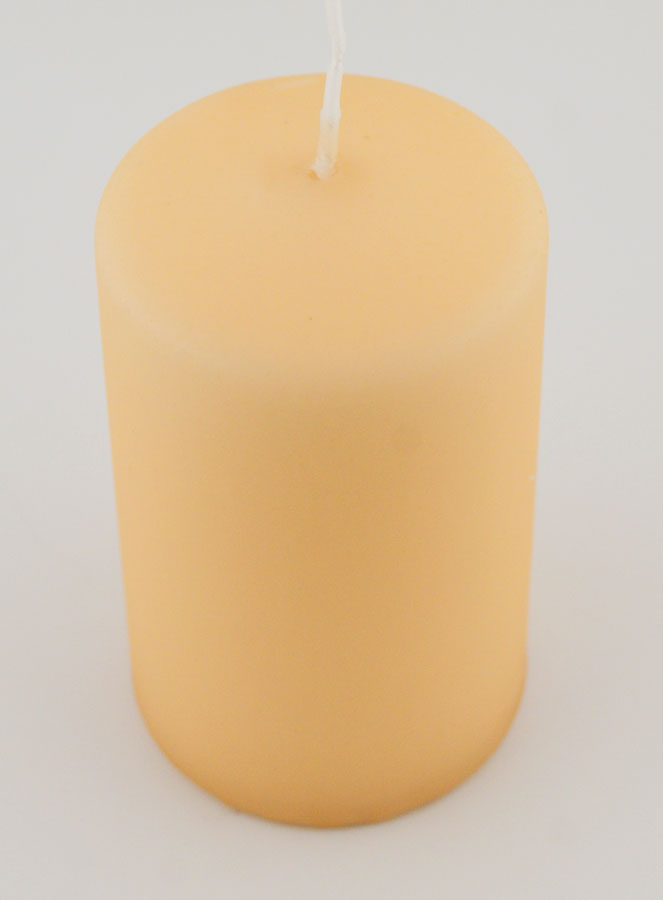 Vela decorativa de terciopelo Mate - Crema (pic 2)