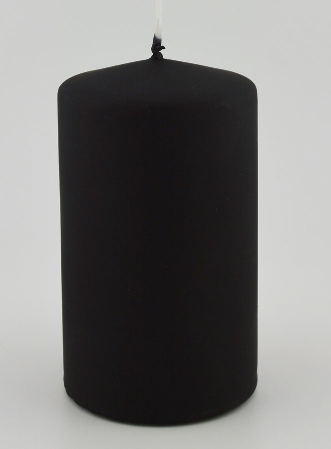 Vela decorativa de terciopelo mate - Negra (pic 1)
