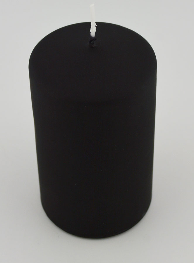 Vela decorativa de terciopelo mate - Negra (pic 2)