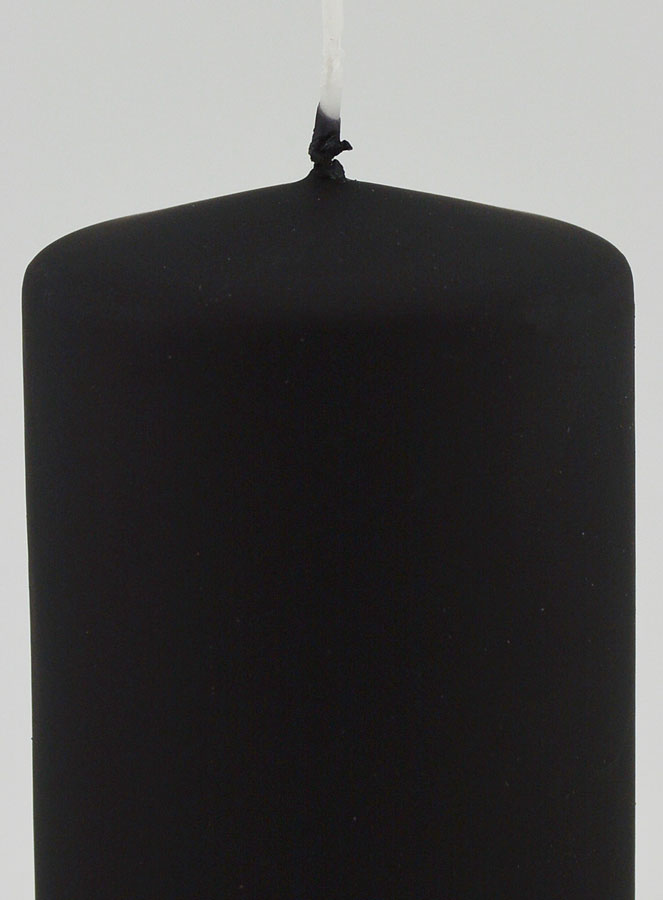 Vela decorativa de terciopelo mate - Negra (pic 3)