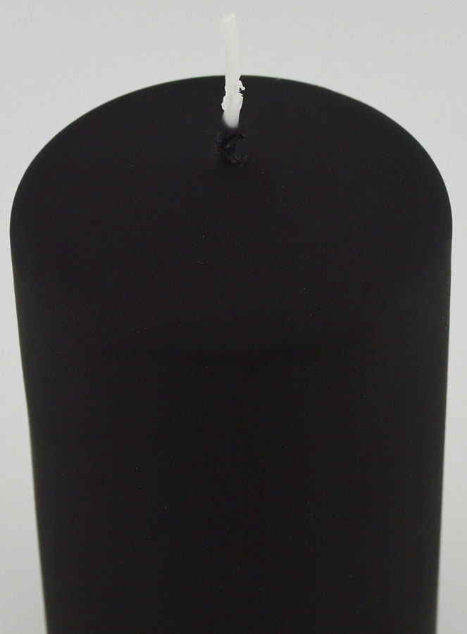 Vela decorativa de terciopelo mate - Negra (pic 4)