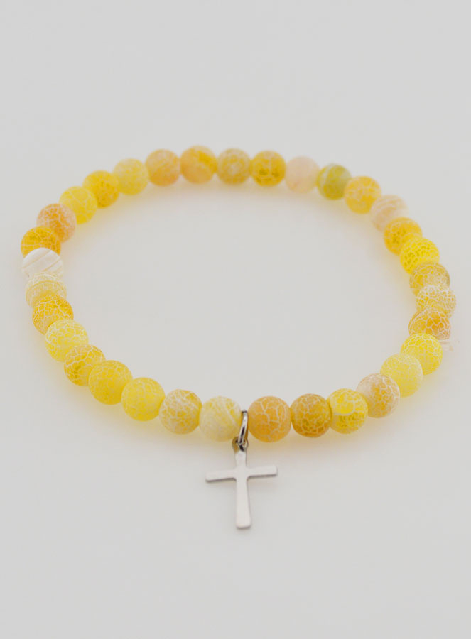 Pulseira Religiosa Cruz & Ágata - Amarelo (pic 2)