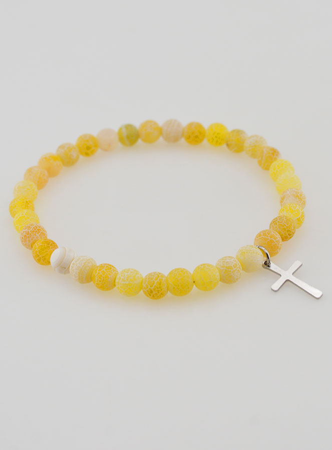 Pulseira Religiosa Cruz & Ágata - Amarelo (pic 3)