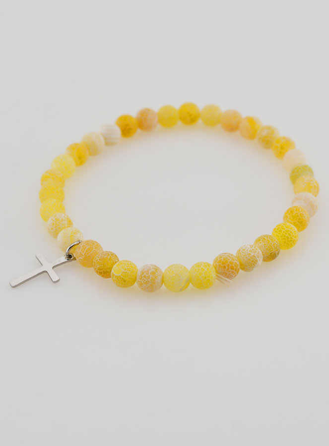 Pulseira Religiosa Cruz & Ágata - Amarelo (pic 4)