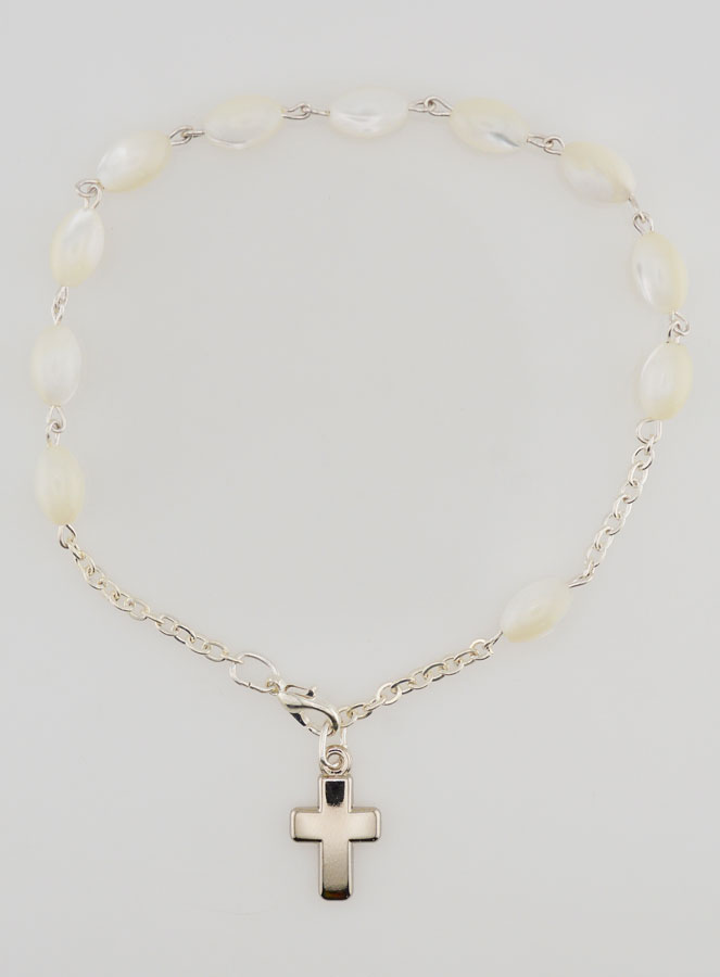 Pulsera Decenario de Nácar - Cuentas Ovaladas (pic 1)