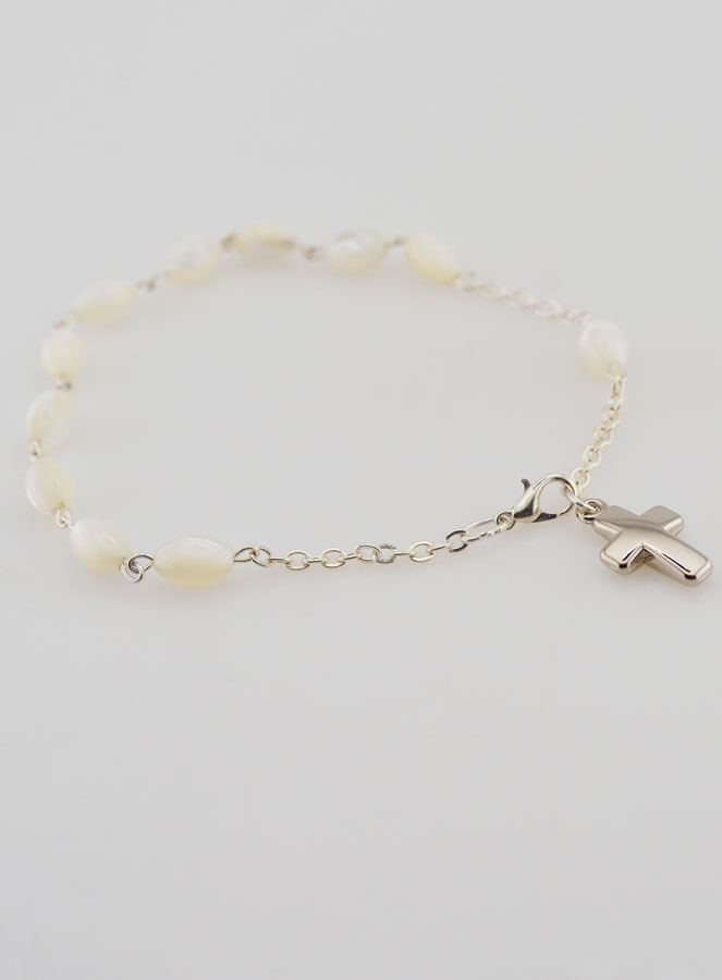 Pulsera Decenario de Nácar - Cuentas Ovaladas (pic 3)