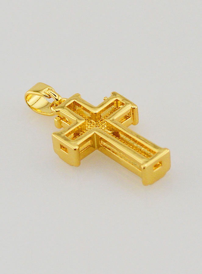 Colgante de cruz blanca - 17 mm (pic 4)