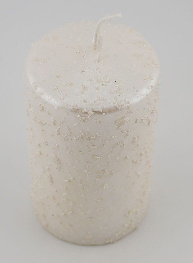 Vela Decorativa com Brilhantes - Branco Pérola (pic 2)