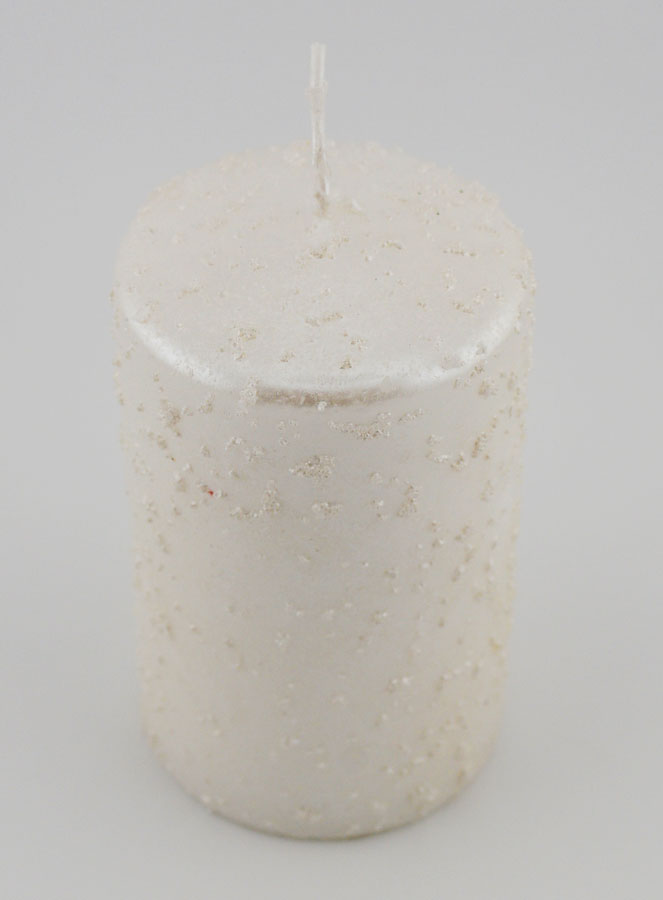 Vela de Natal com Brilhantes - Branco Pérola (pic 2)