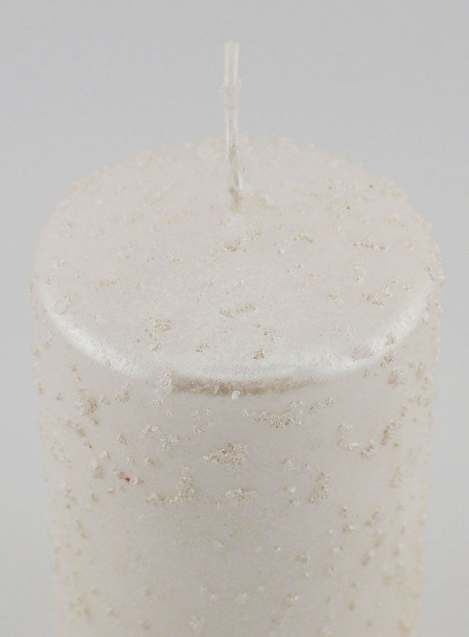 Vela de Natal com Brilhantes - Branco Pérola (pic 4)