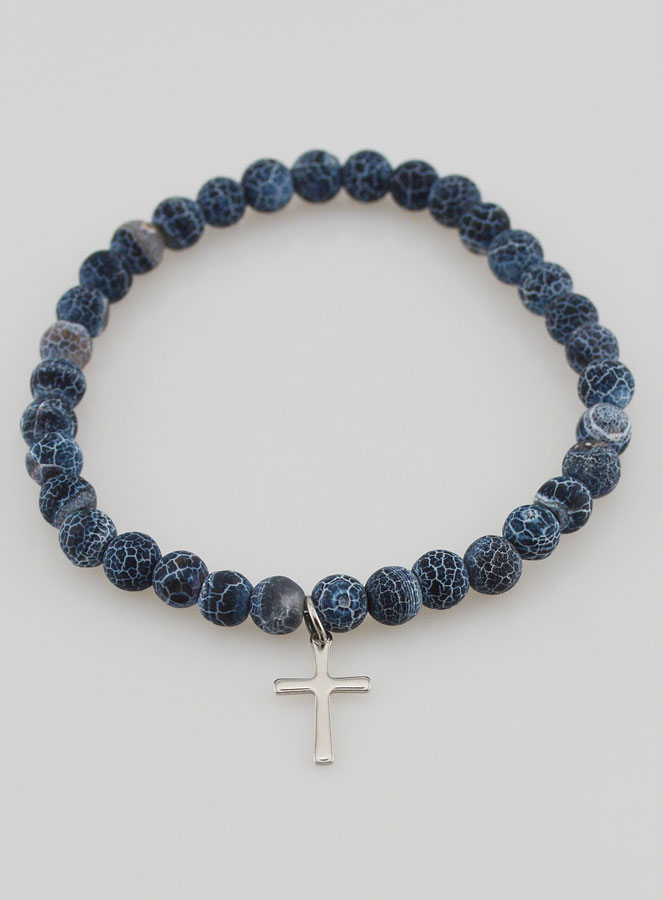 Pulseira Religiosa Cruz & Ágata - Preta (pic 2)