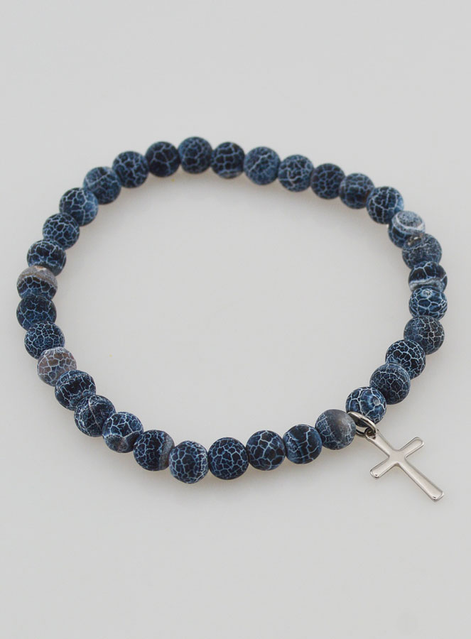 Pulseira Religiosa Cruz & Ágata - Preta (pic 3)