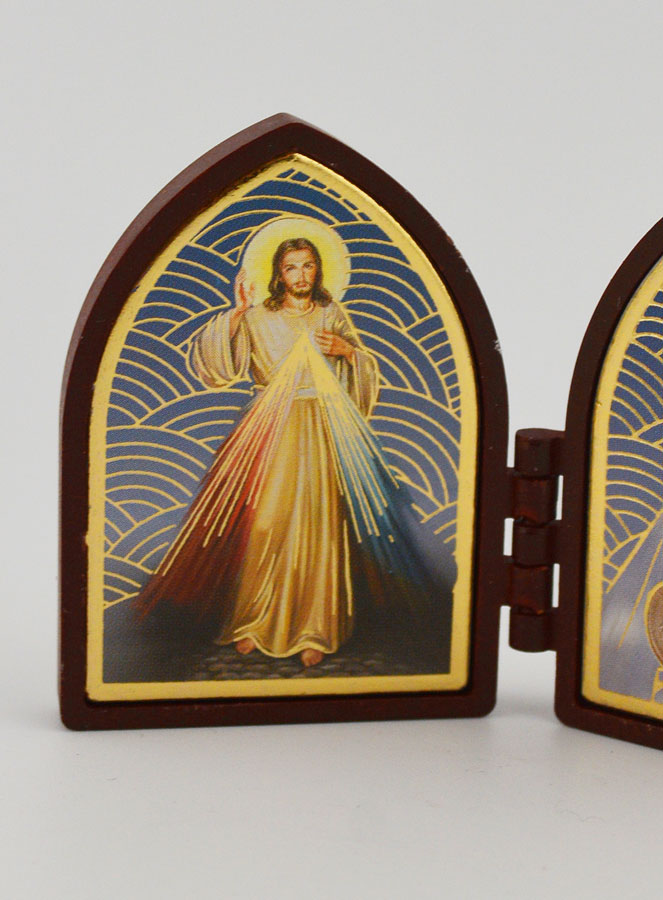 Ícone Díptico Mini - Cristo & Milagrosa (pic 2)