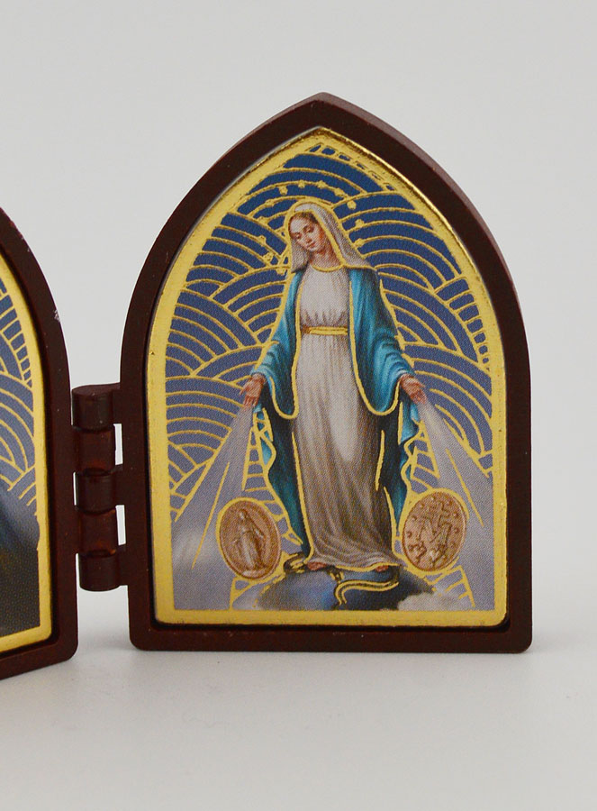 Ícone Díptico Mini - Cristo & Milagrosa (pic 3)