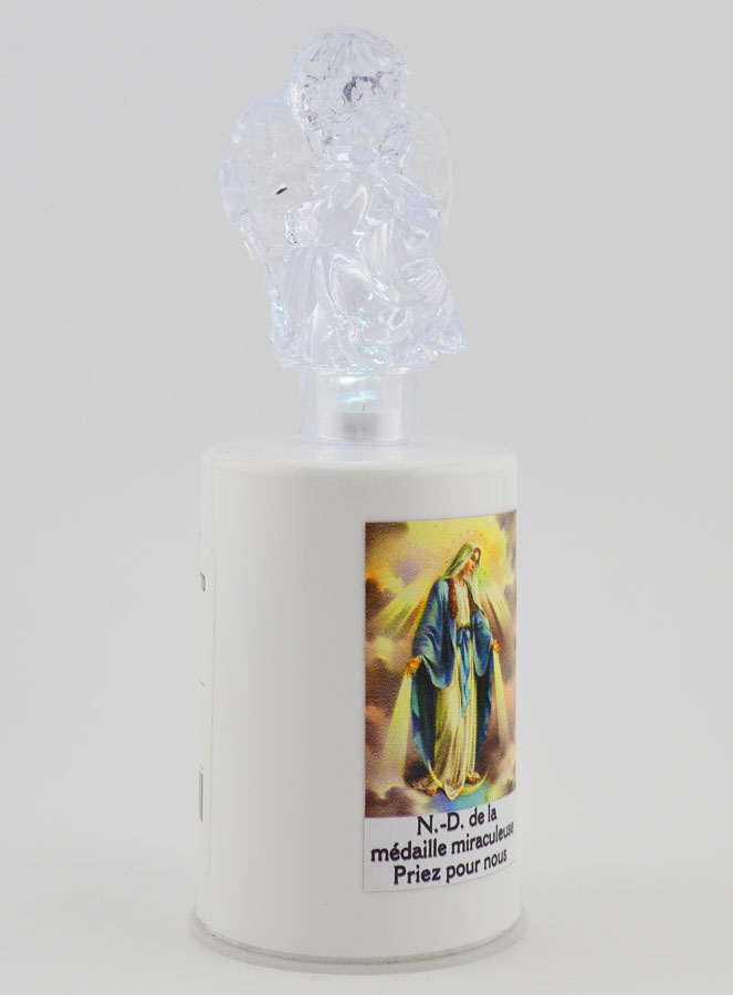 Vela de Iglesia LED Virgen Milagrosa - 60 Días (pic 3)