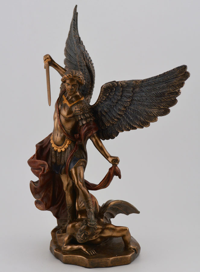 Estátua Religiosa de São Miguel Arcanjo em Bronze - 20 cm (pic 2)