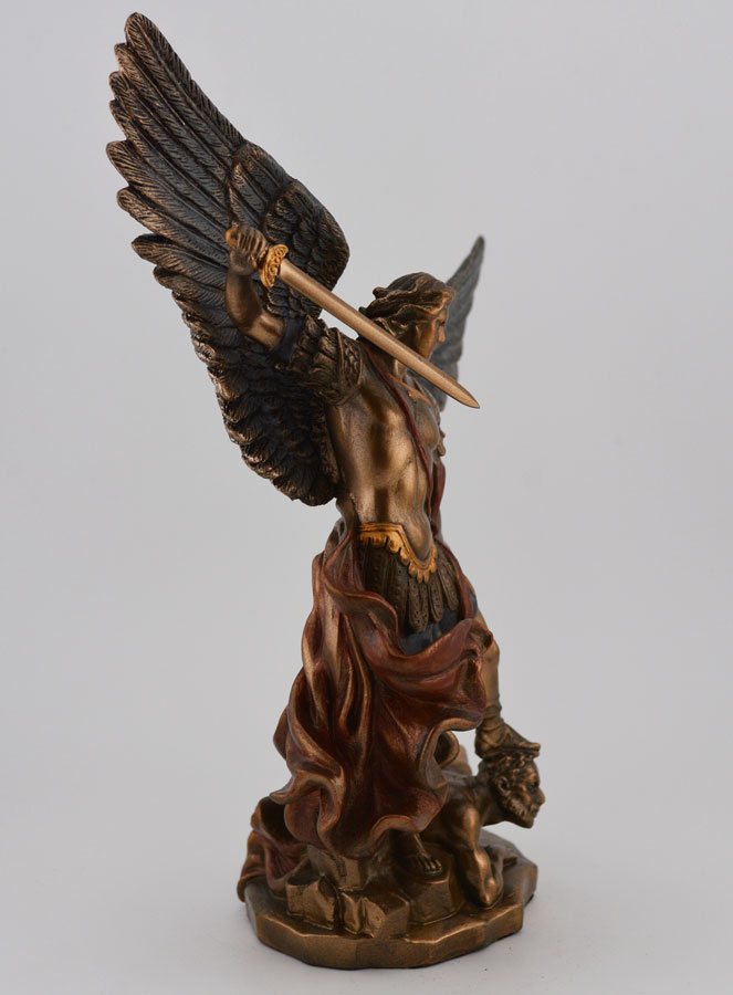 Estátua Religiosa de São Miguel Arcanjo em Bronze - 20 cm (pic 3)