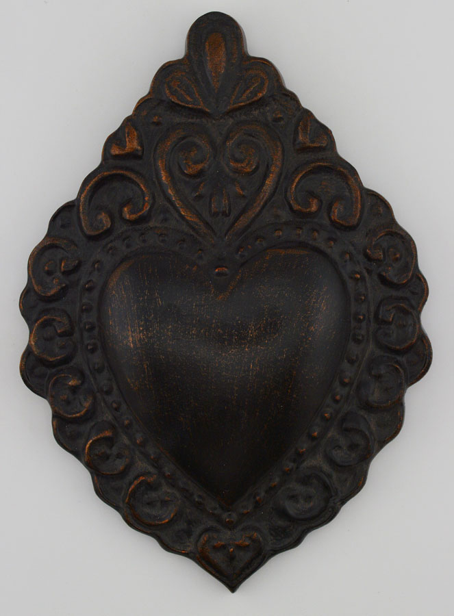 Ex-Voto de Parede Preto & Bronze - 15cm (pic 1)