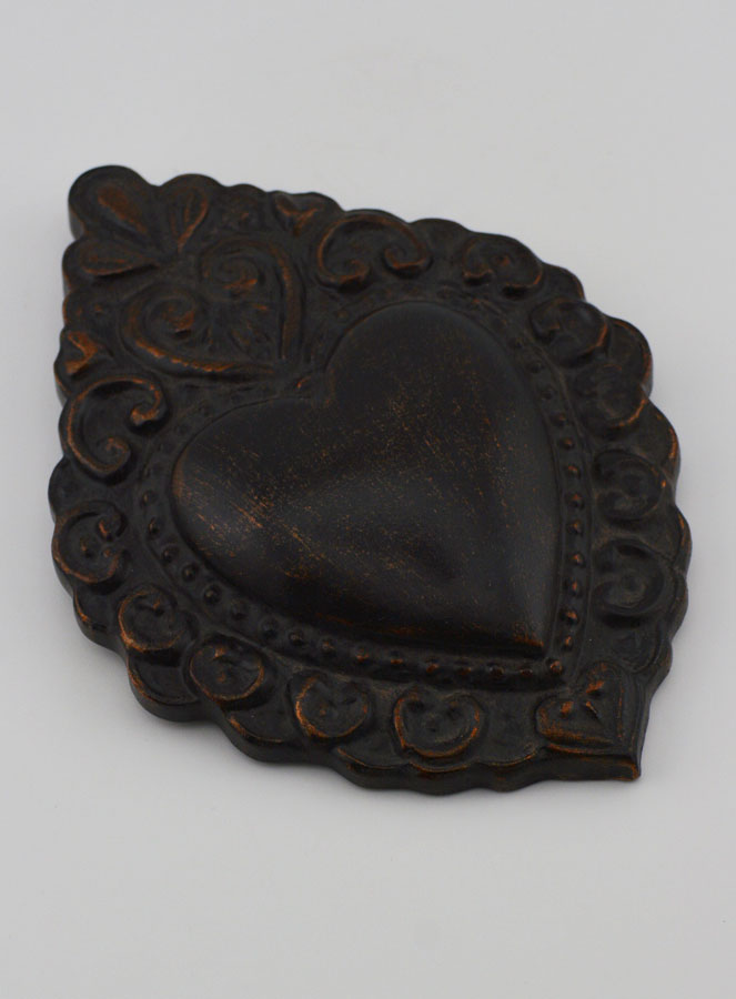 Ex-Voto de Parede Preto & Bronze - 15cm (pic 3)