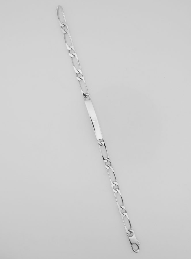 Pulseira de Batismo em Prata Rodiada - 18 cm (pic 1)