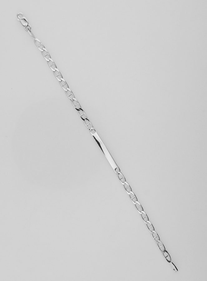 Pulseira de Batismo em Prata Rodiada - 18 cm (pic 1)