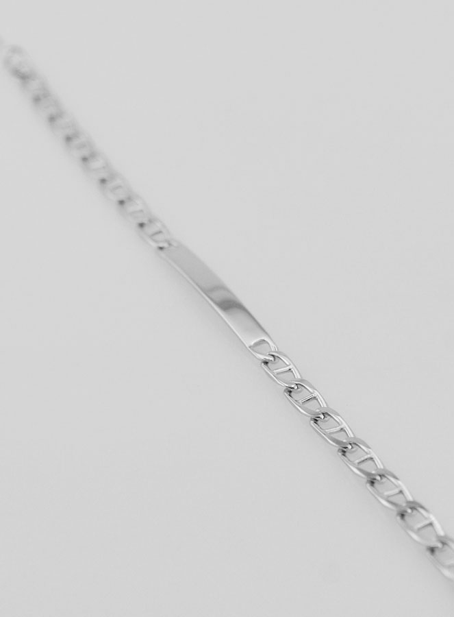 Pulseira de Batismo em Prata Rodiada - 18 cm (pic 2)