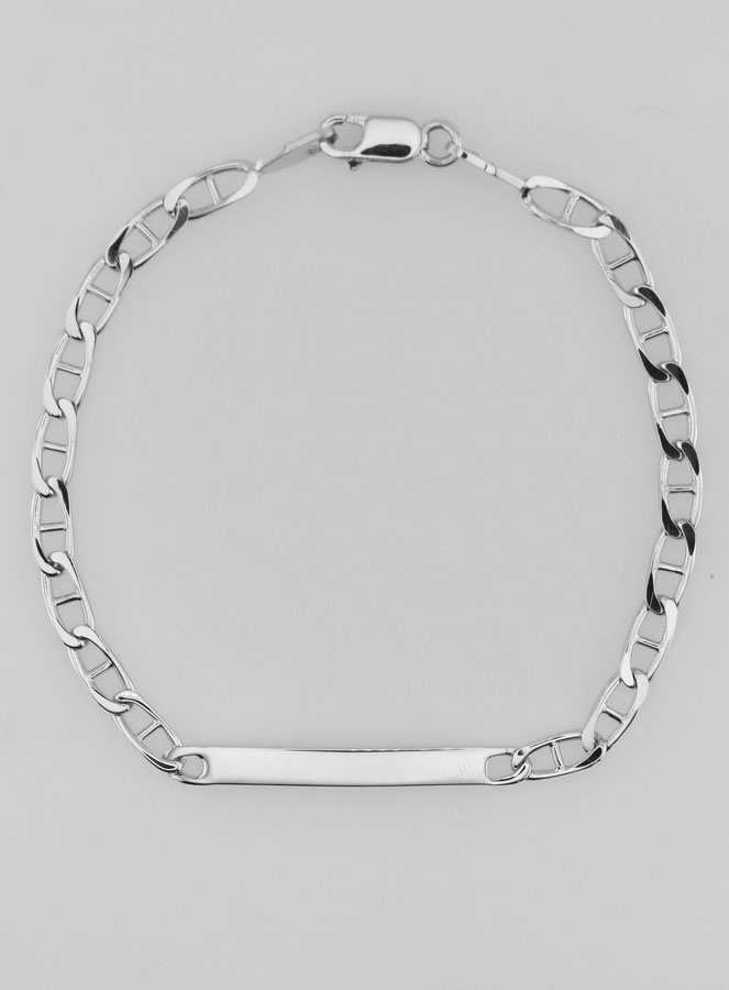 Pulseira de Batismo em Prata Rodiada - 18 cm (pic 3)