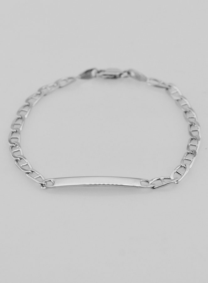 Pulseira de Batismo em Prata Rodiada - 18 cm (pic 4)