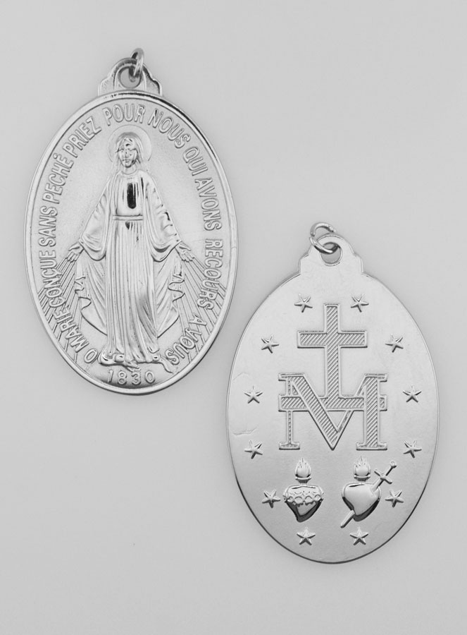 Medalha Milagrosa Prateada - 28mm (pic 1)