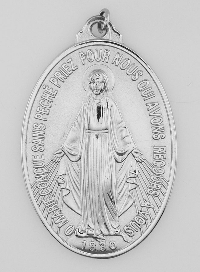 Medalha Milagrosa Prateada - 28mm (pic 2)