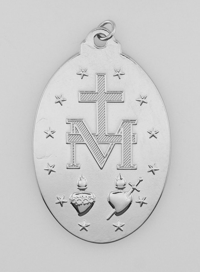 Medalha Milagrosa Prateada - 33mm (pic 3)