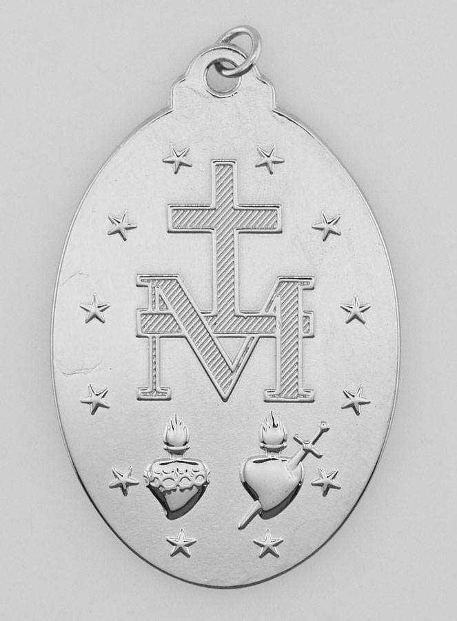 Medalha Milagrosa Prateada - 40mm (pic 3)