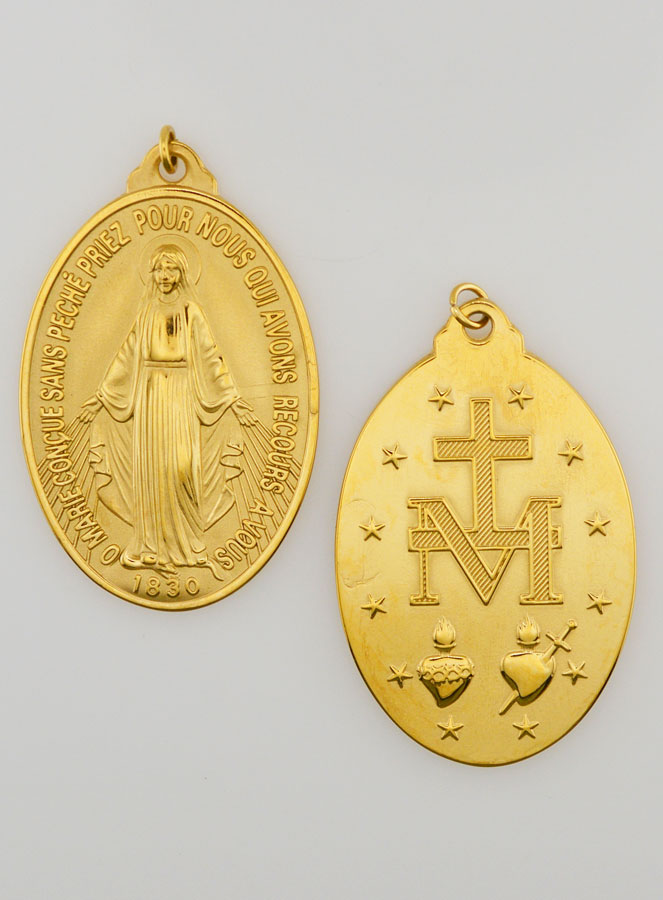Medalha Milagrosa Dourada - 33mm (pic 1)
