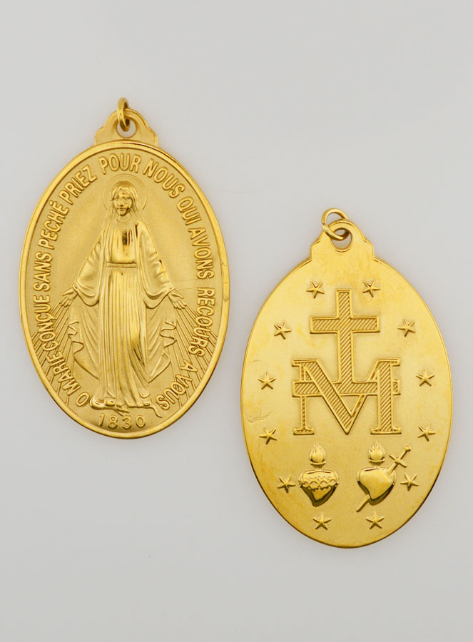 Medalha Milagrosa Dourada - 40mm (pic 1)