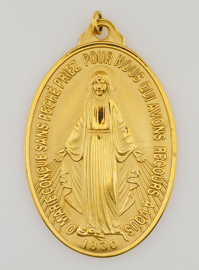 Medalha Milagrosa Dourada - 40mm (pic 2)