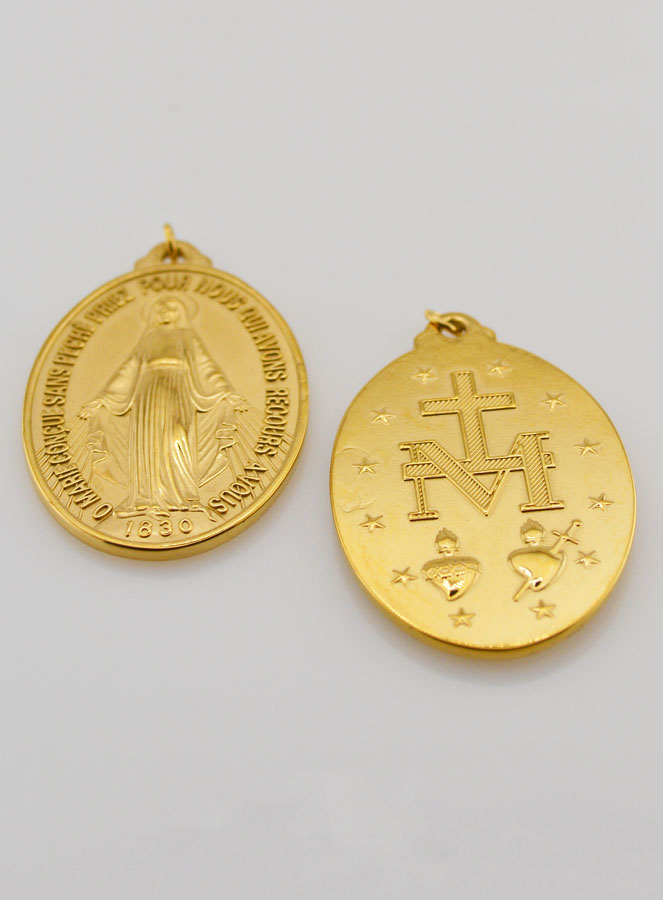 Medalha Milagrosa Dourada - 40mm (pic 4)