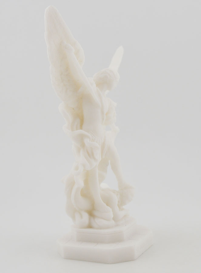 Estátua de São Miguel em Alabastro - 12cm (pic 3)