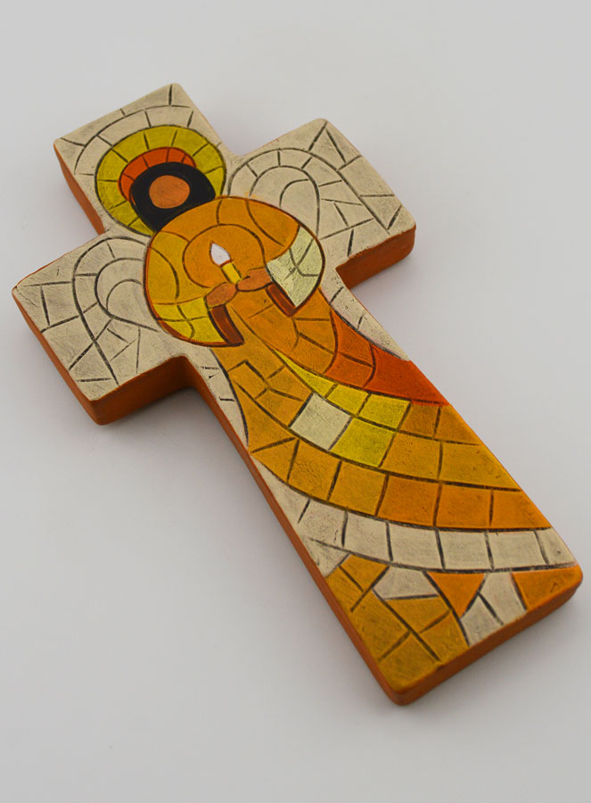 Cruz em Cerâmica Anjo Vigilante - 15cm (pic 3)