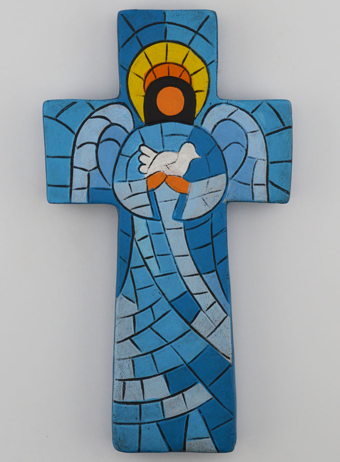 Cruz em Cerâmica Anjo da Paz - 15cm (pic 1)