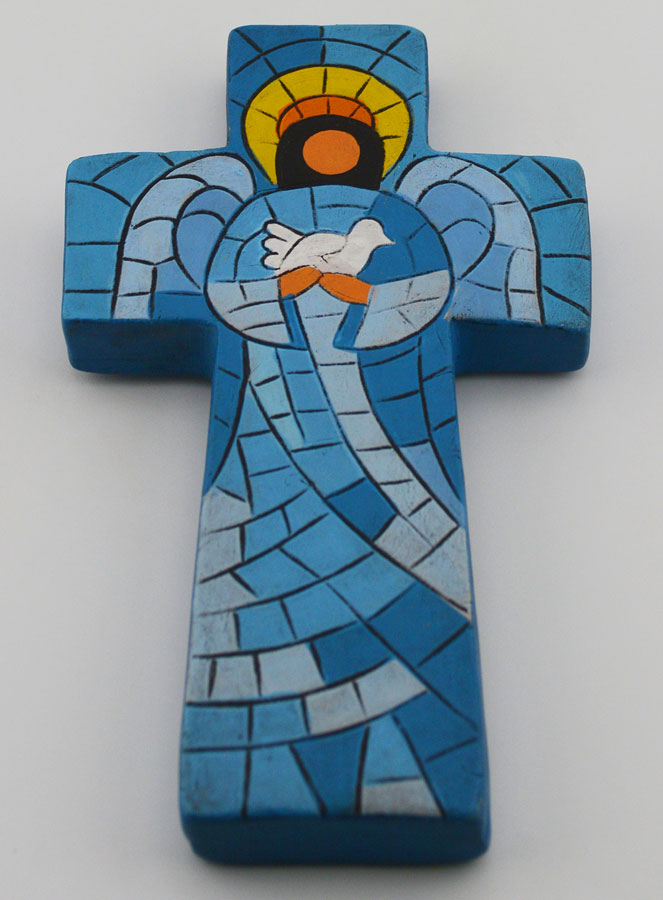 Cruz em Cerâmica Anjo da Paz - 15cm (pic 2)