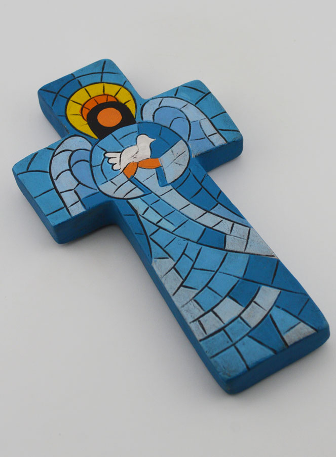 Cruz em Cerâmica Anjo da Paz - 15cm (pic 3)